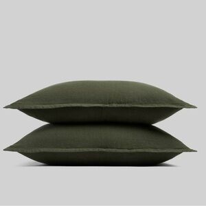 Parachute King Evergreen Linen Pillow Shams Four (4)